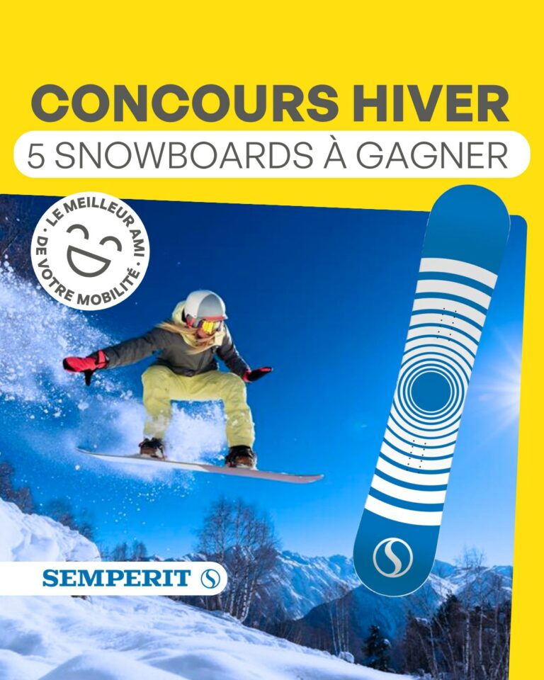 Tentez de gagner 5 Snowboards de la marque Semperit pour passer des vacances d’hiver de folie